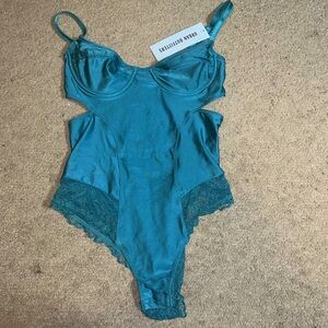 Urban Outfitters lace corset bodysuit